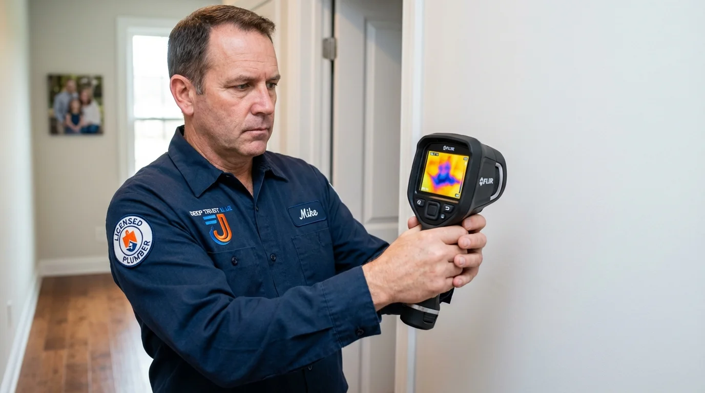 Thermal imaging leak detection by Johns Plumbing LLC in Ossian